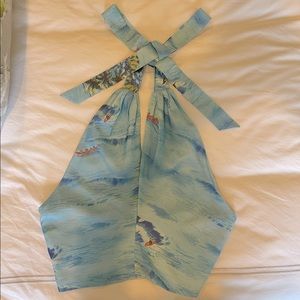 STAUD Kai top blue island size 6 (NWT)